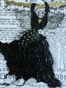 Black Feathered Fairy Dress SOLD