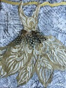 Golden Peacock Dress SOLD