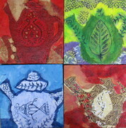 I'm a Little Teapot Series( tetraptych), SOLD