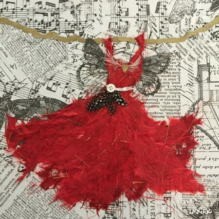 Red Fairy Dress Dancing with Freedom SOLD